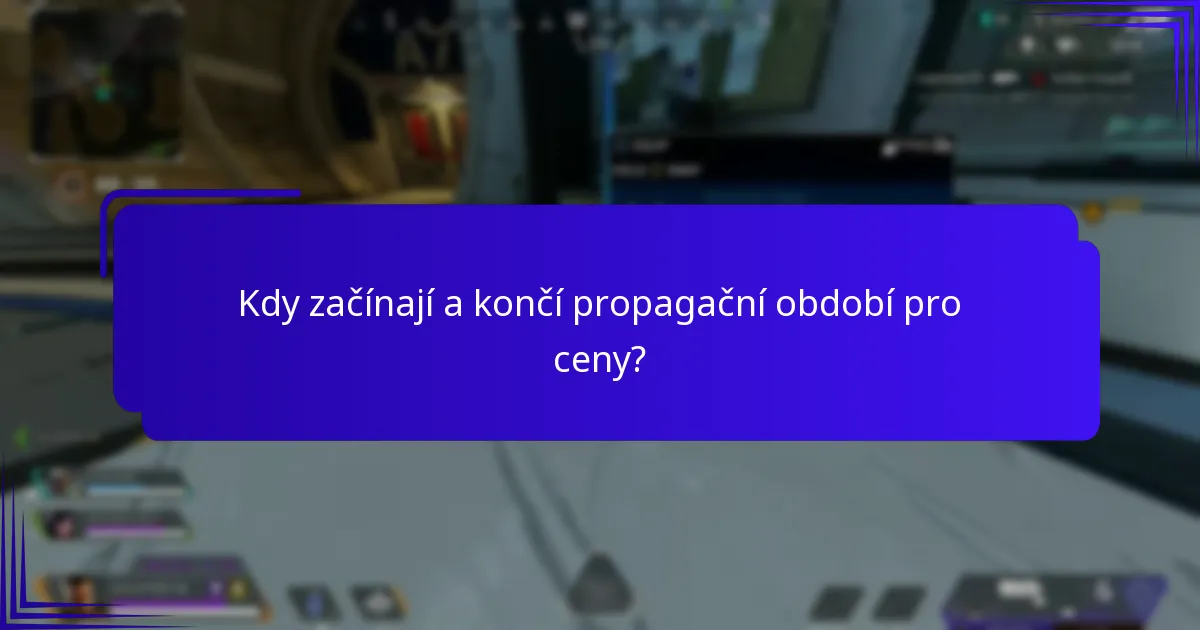Kdy začínají a končí propagační období pro ceny?